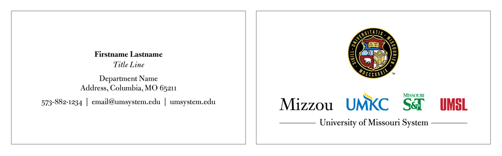 two sided business card