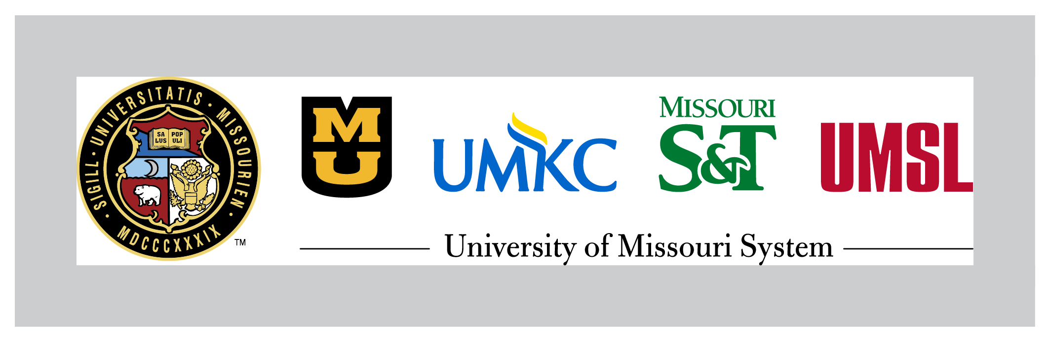 Gray box showing clear space around horizontal UM System logo lockup.