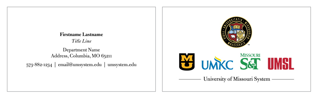 two sided business card