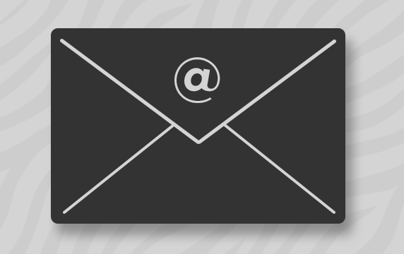 Envelope icon with @ symbol.