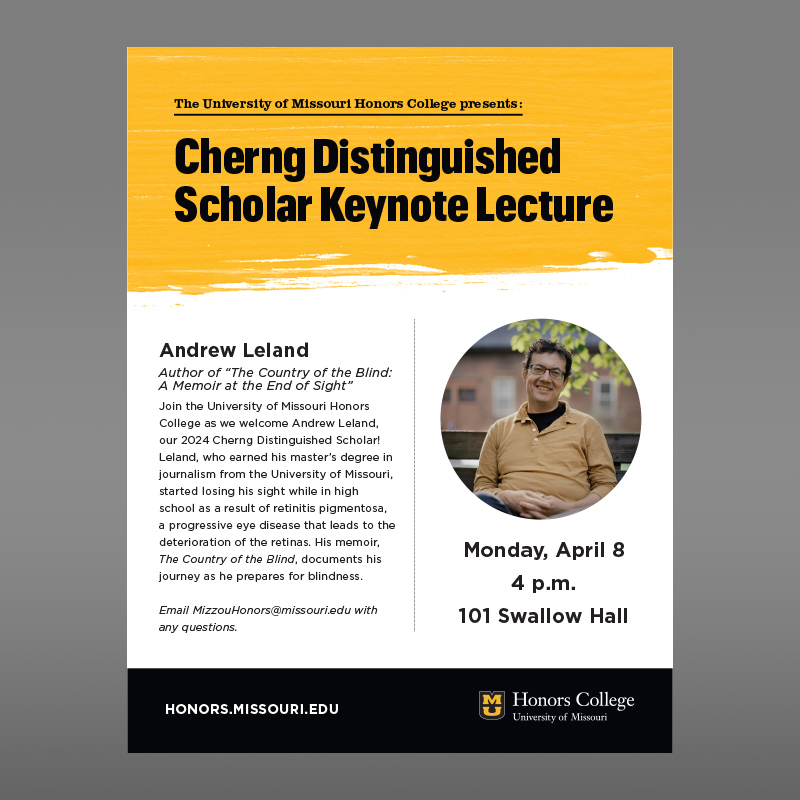 Distinguished scholar keynote lecture flyer.