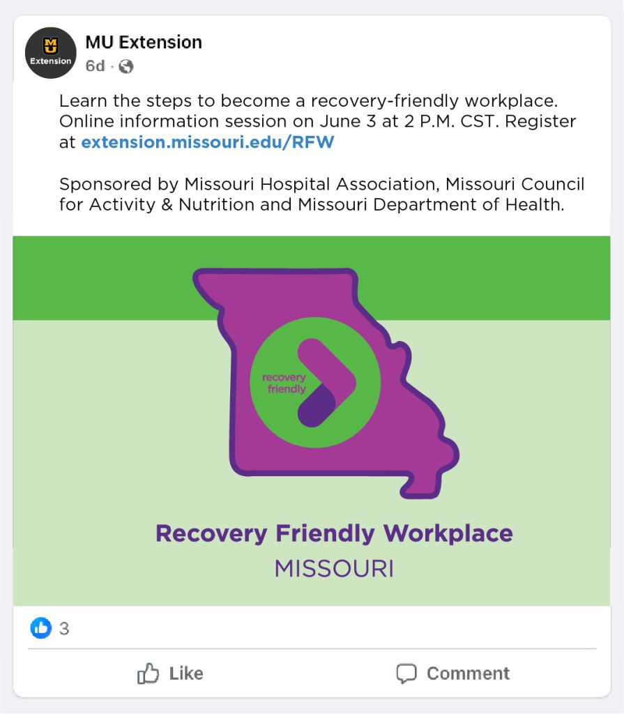 Example social media post.