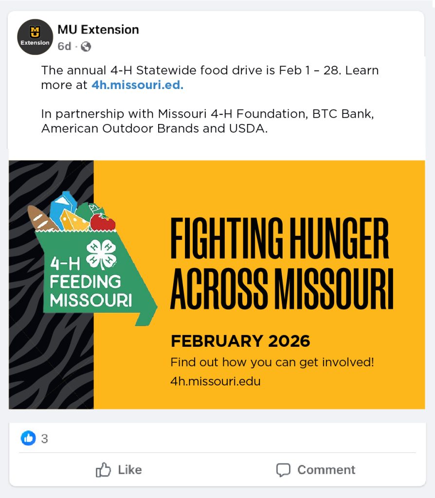 Example social media post.