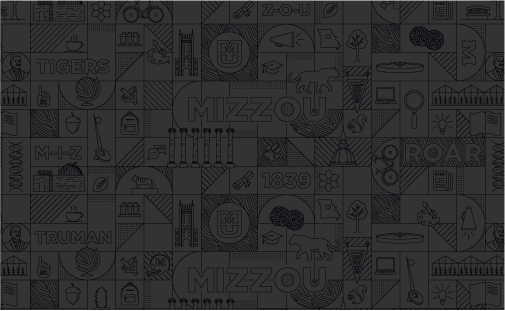 Mizzou pride pattern black on gray. 
