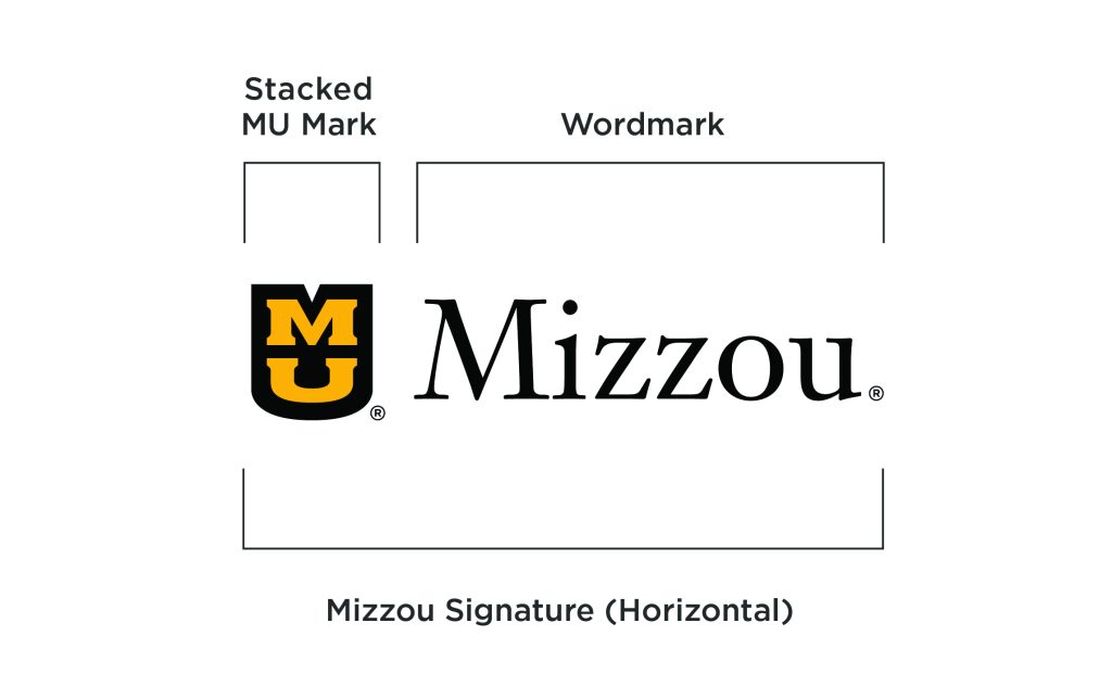 Stacked MU mark with "Mizzou".