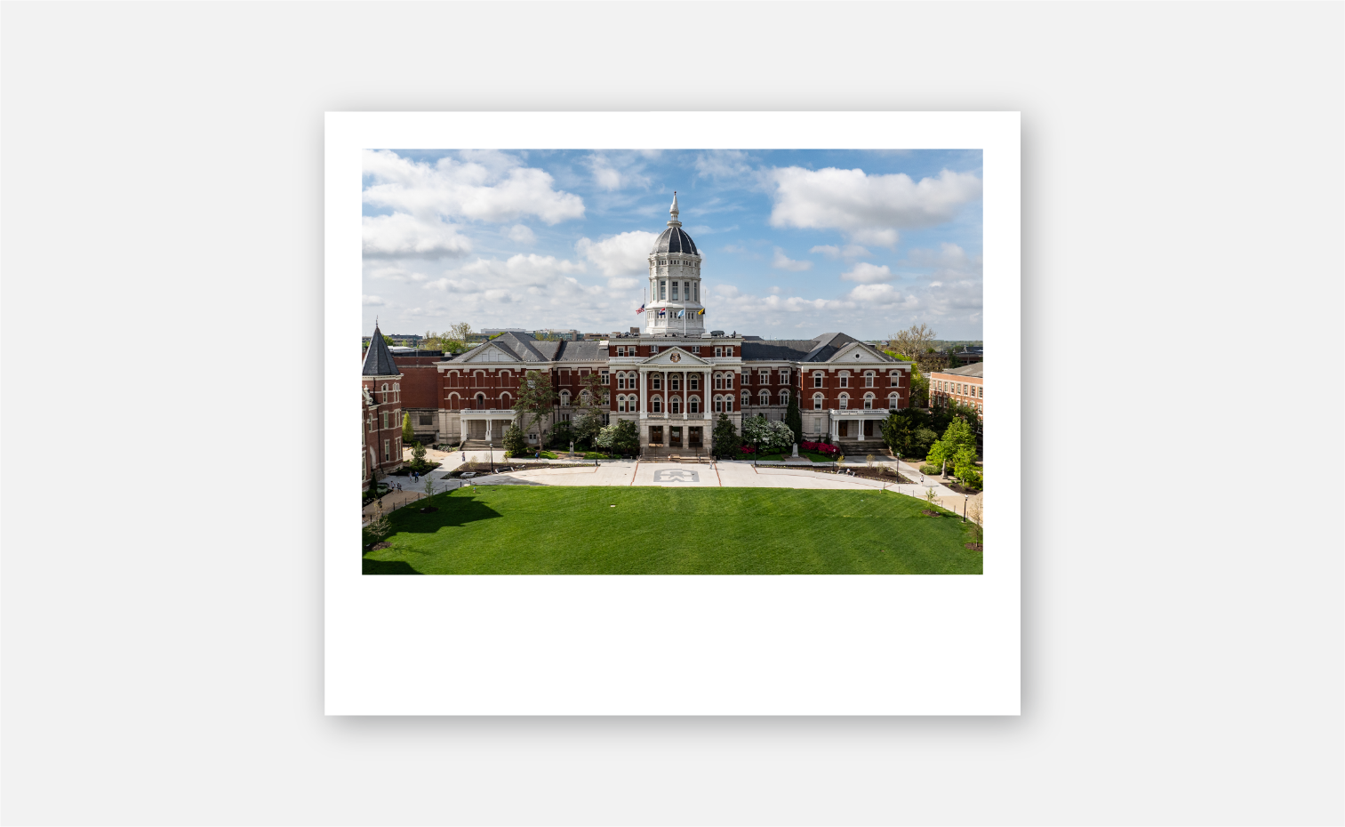 Polaroid with drop shadow.