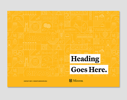 Pocket folder with no photo and mizzou pride pattern. 