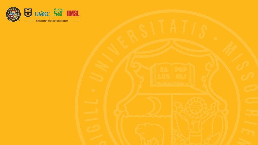 Gold background with watermark UM Seal.