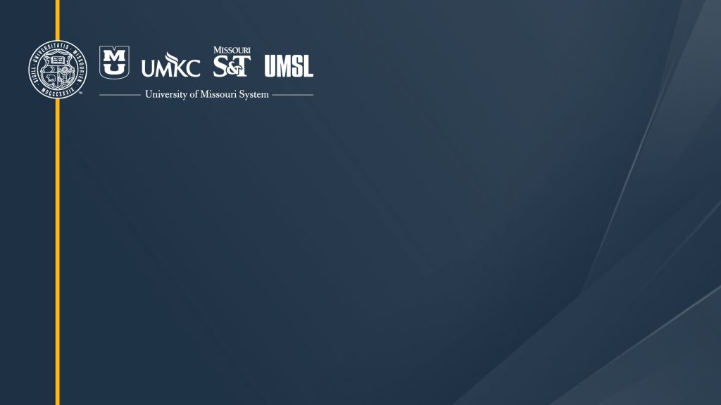Blue background with white UM System logo lockup.